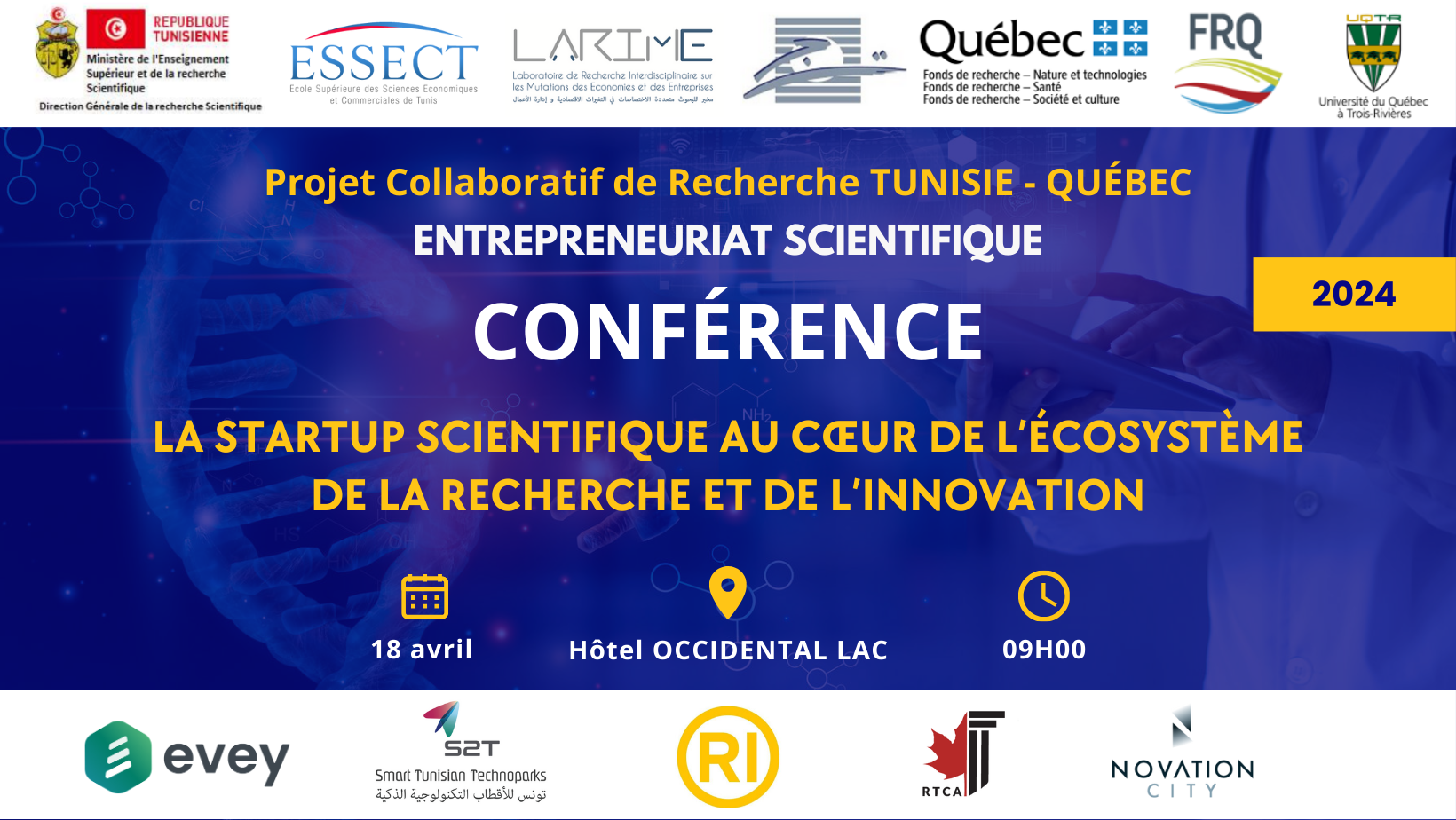 Projet Collaboratif de Recherche Tunisie Quebec sur l'entrepreneuriat scientifique